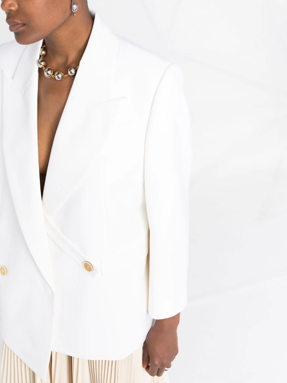asymmetric double-breasted blazer - 3