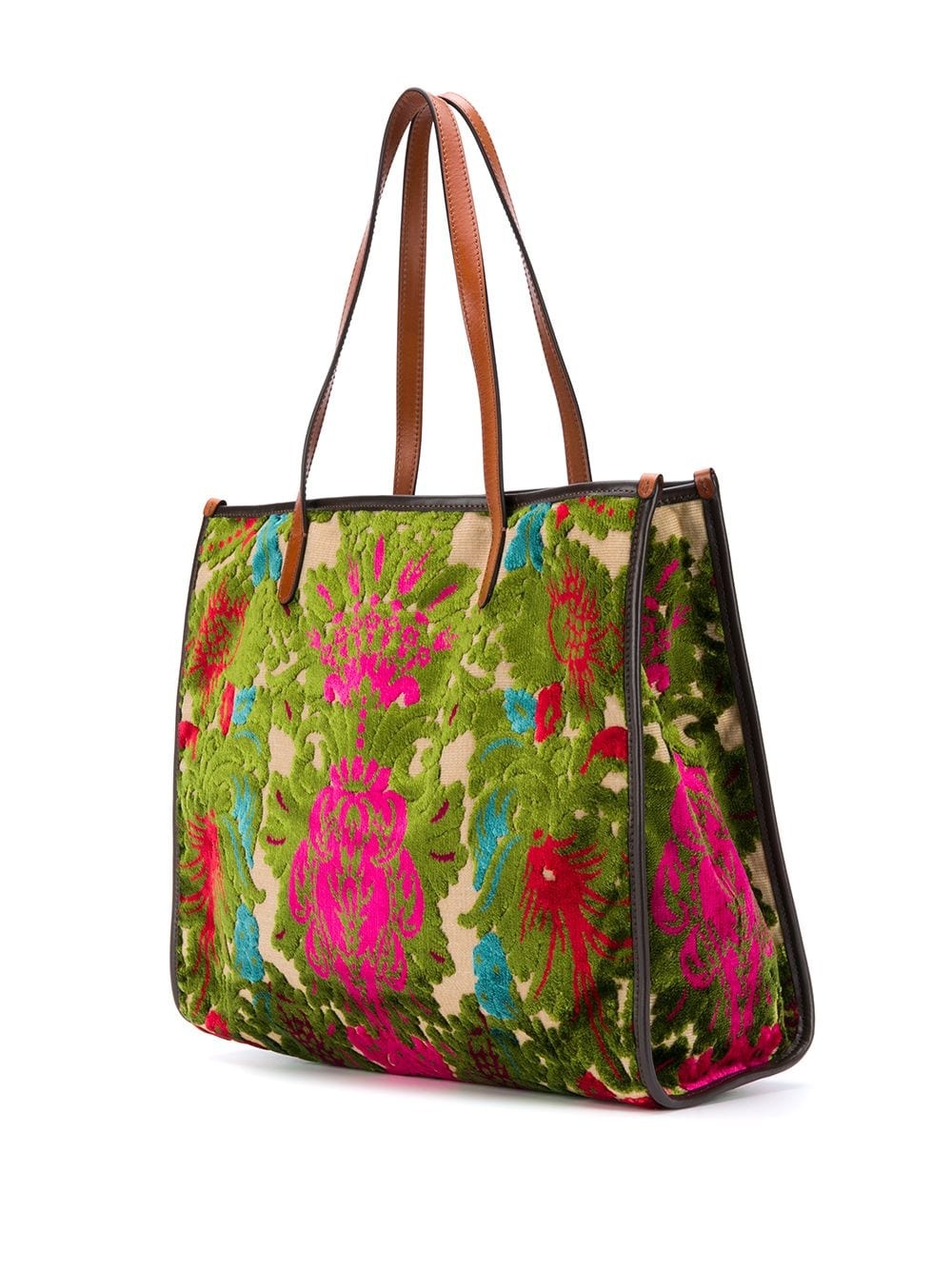 jacquard embroidered tote  - 3