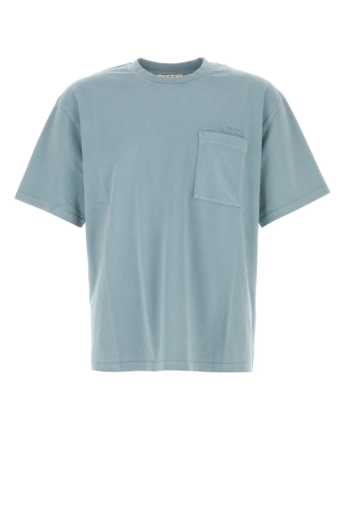 Powder blue cotton t-shirt - 1