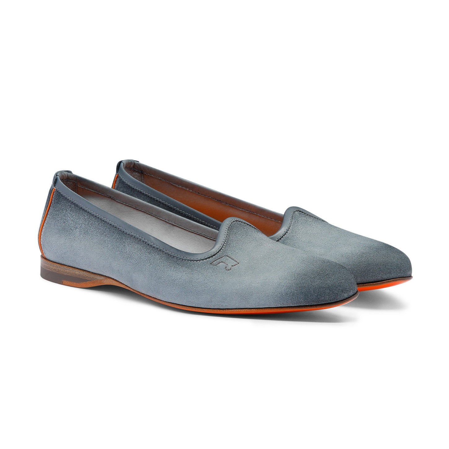 Women's light blue suede loafer - 2