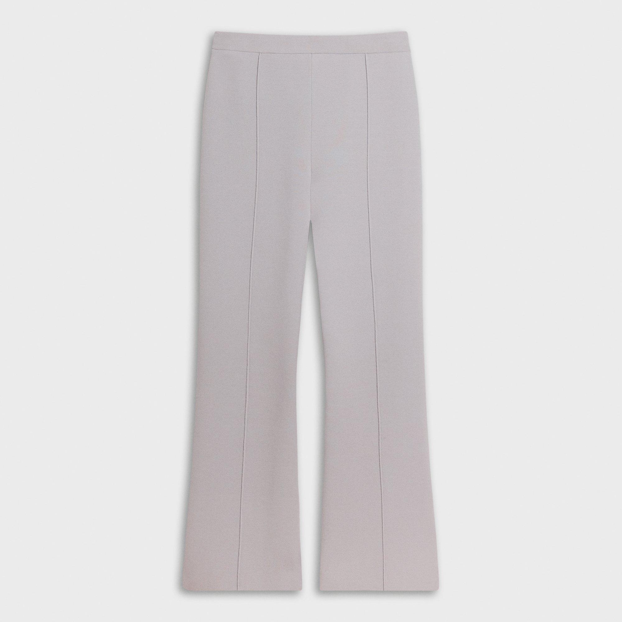 Cropped Flare Pant in Crepe Knit - 1