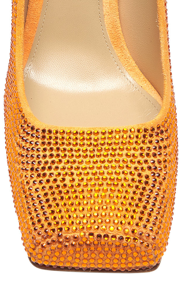 Courtney Sparkle Leather Pumps orange - 7