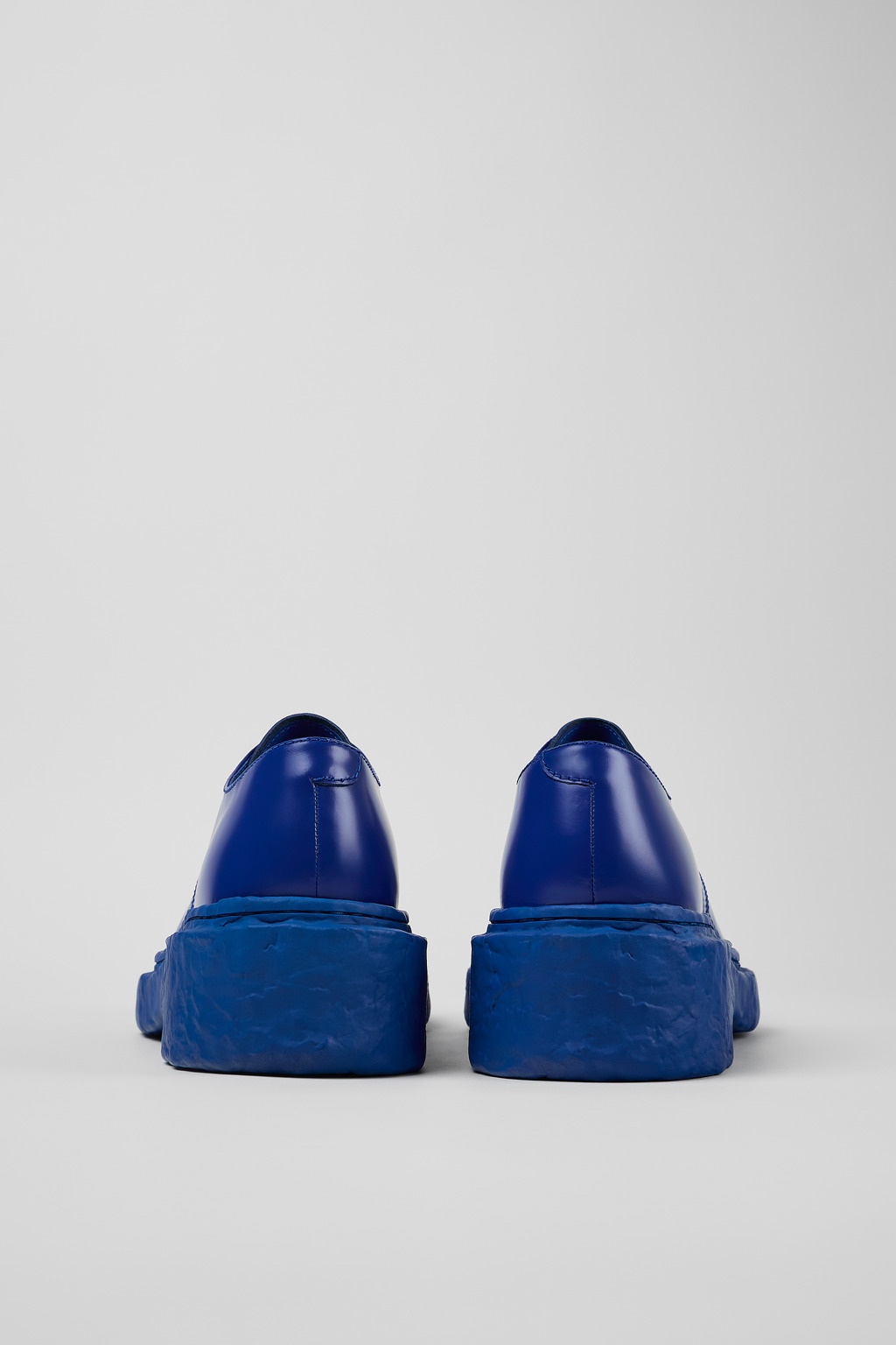 Blue Leather Blucher - 3