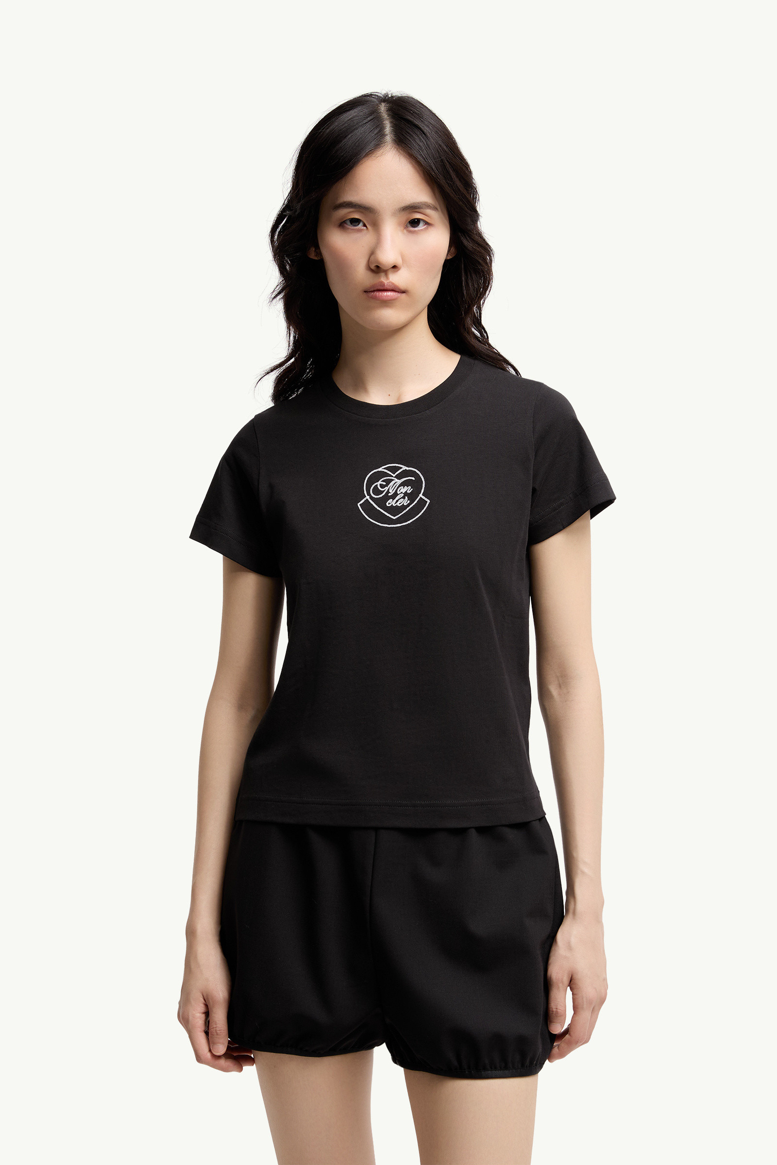 Embroidered Heart Logo Cotton T-Shirt - 3