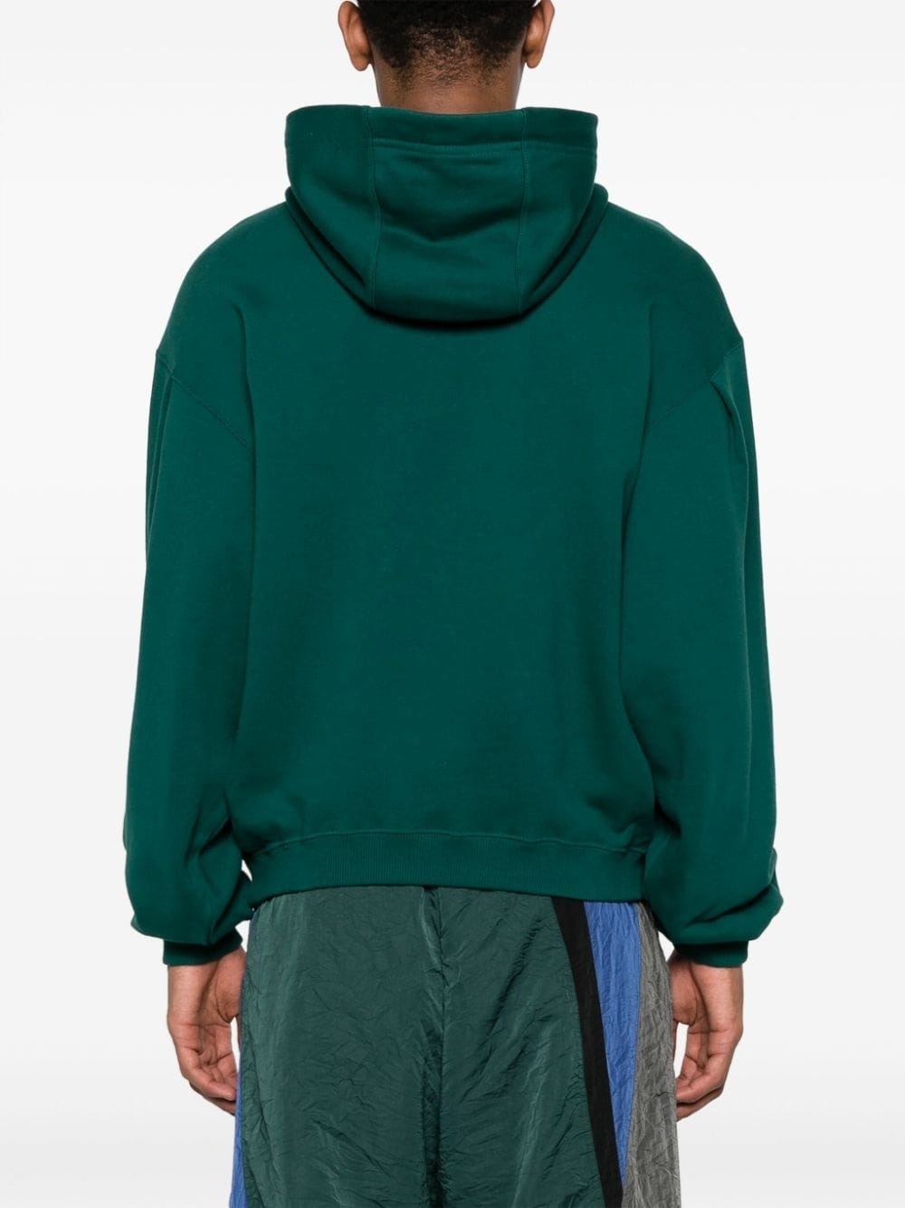 logo-print cotton hoodie - 4