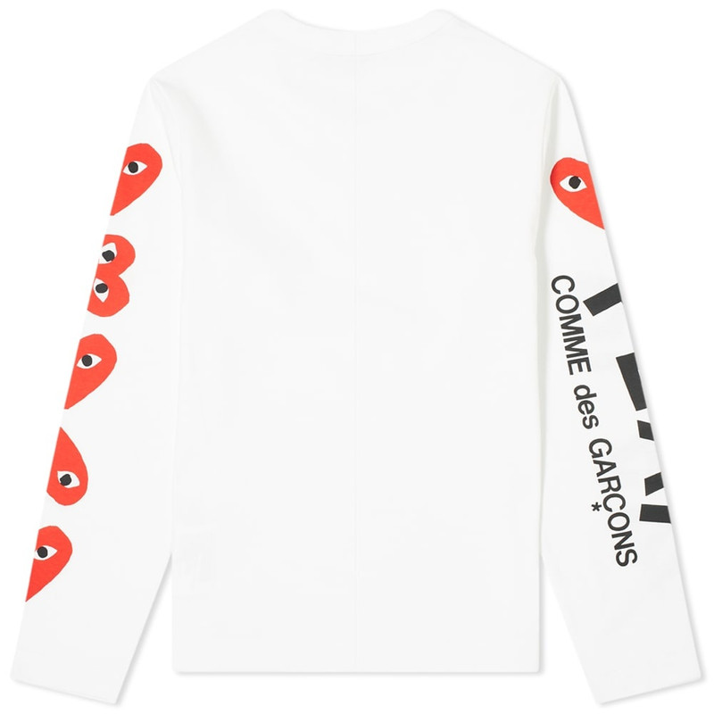 Comme des Garçons PLAY Comme des Garcons Play Women's Long Sleeve Multi Heart Logo outlook