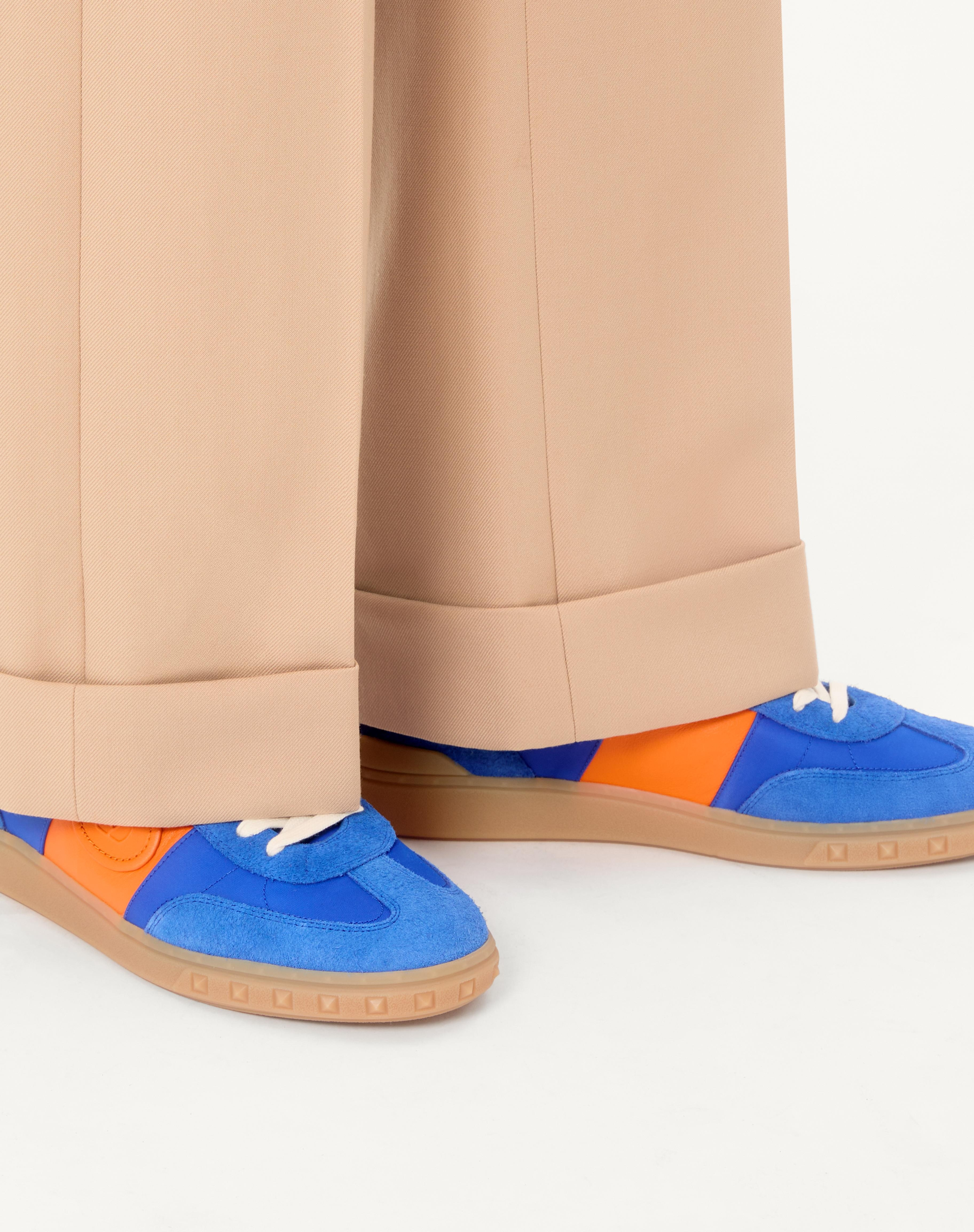 UPVILLAGE LOW TOP SNEAKER IN CRUST LEATHER AND NYLON - 2