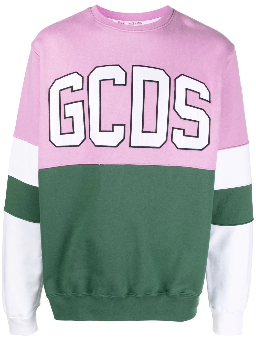 colour-block logo-print sweatshirt - 1