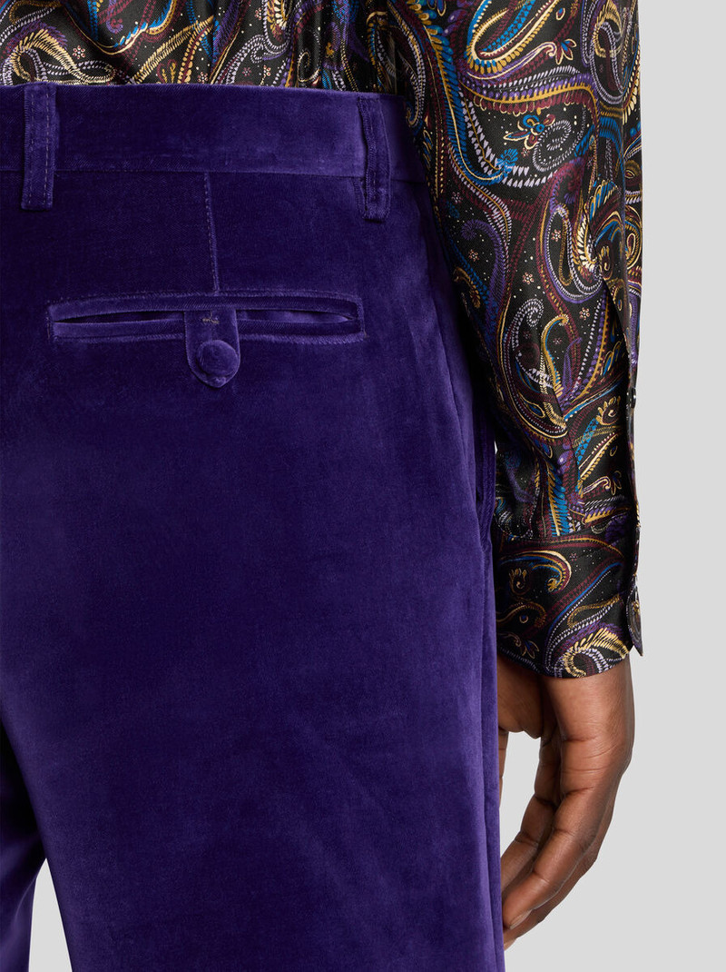 Etro STRETCH VELVET TROUSERS outlook