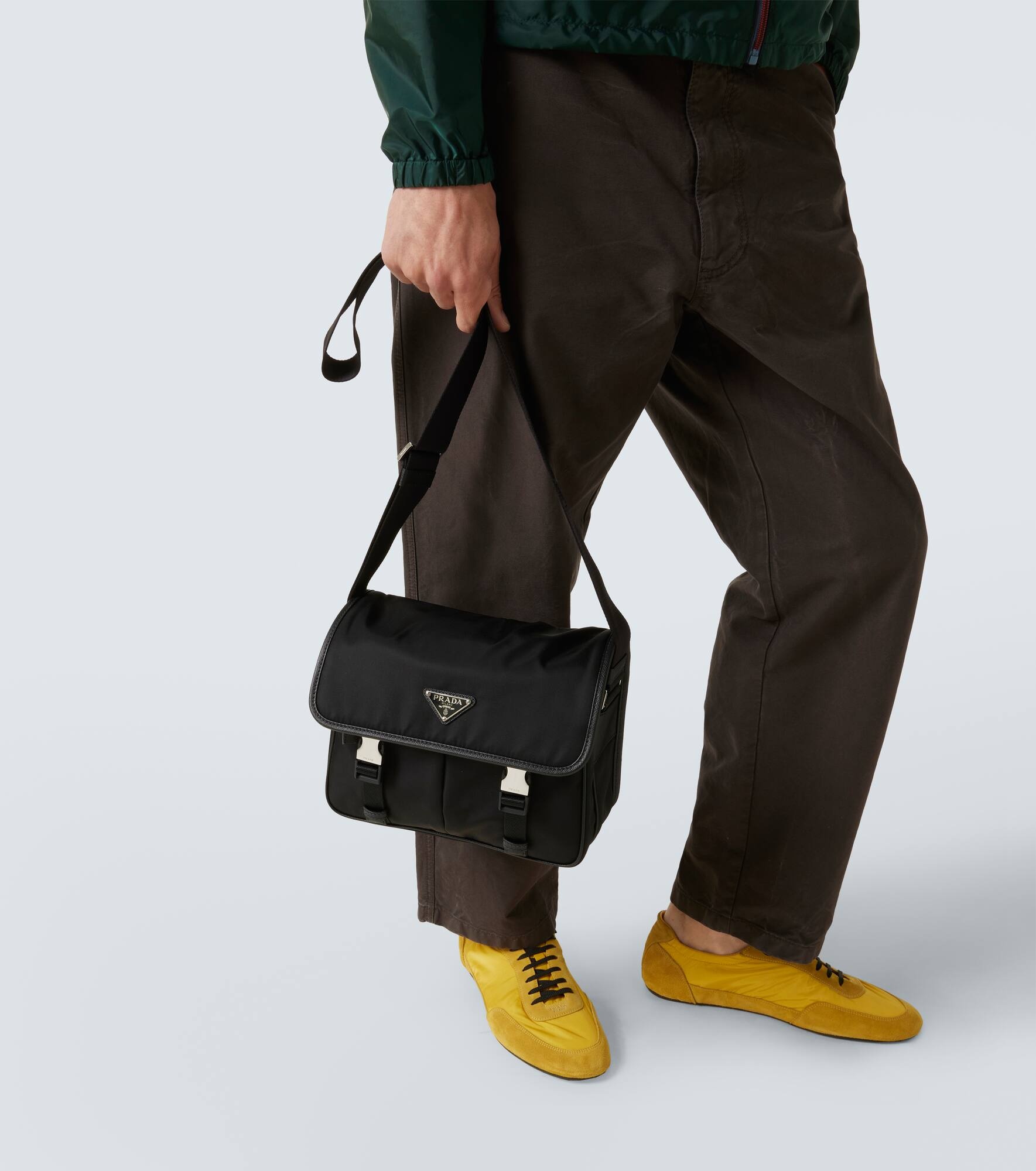 Re-Nylon leather-trimmed shoulder bag - 3