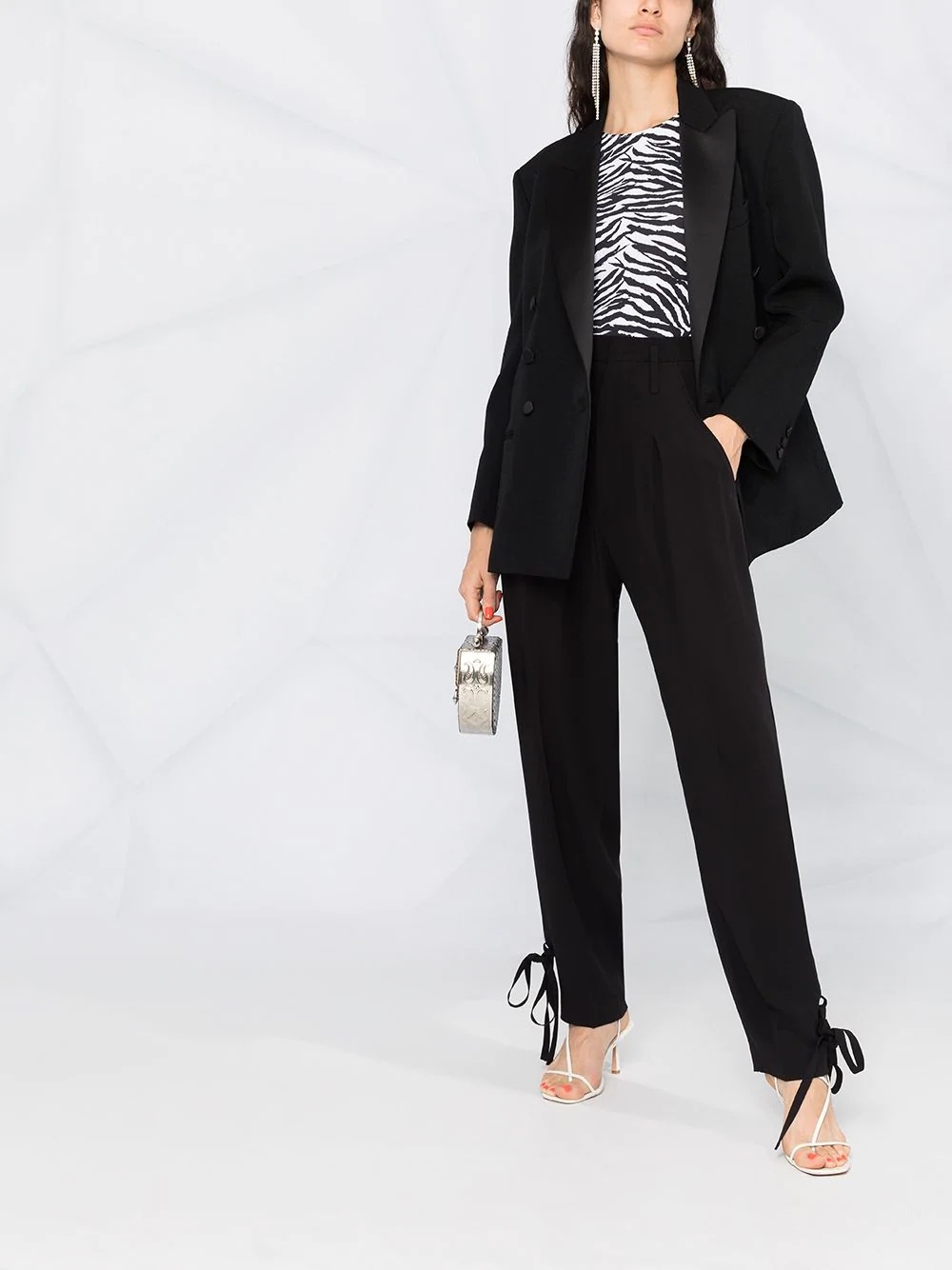 tie-ankle tailored trousers - 2