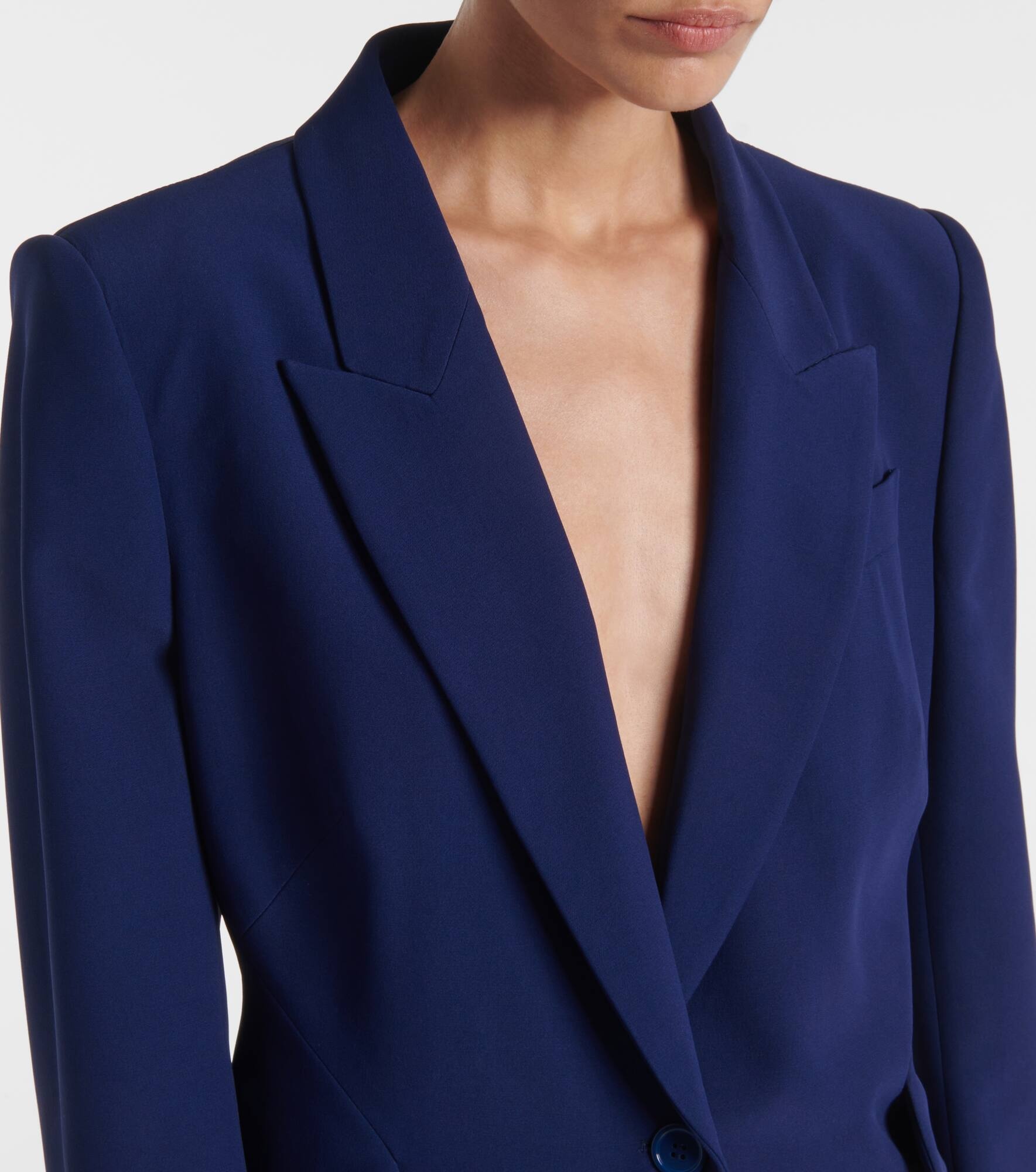 Single-breasted crêpe blazer - 4