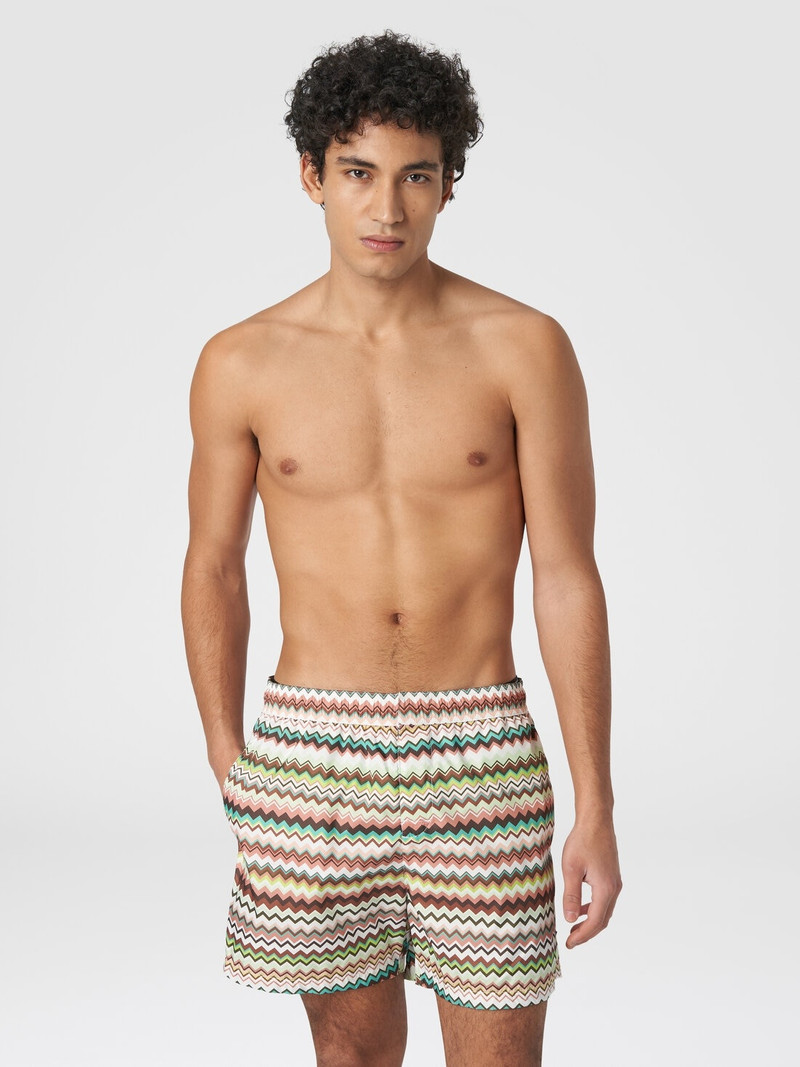 Missoni Swimming trunks in zigzag print nylon outlook
