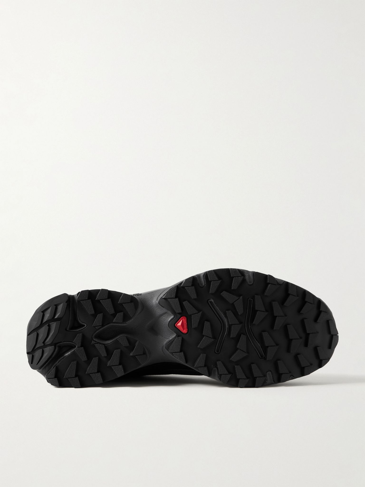 XT-SLATE Rubber-Trimmed Mesh Sneakers Black - 3