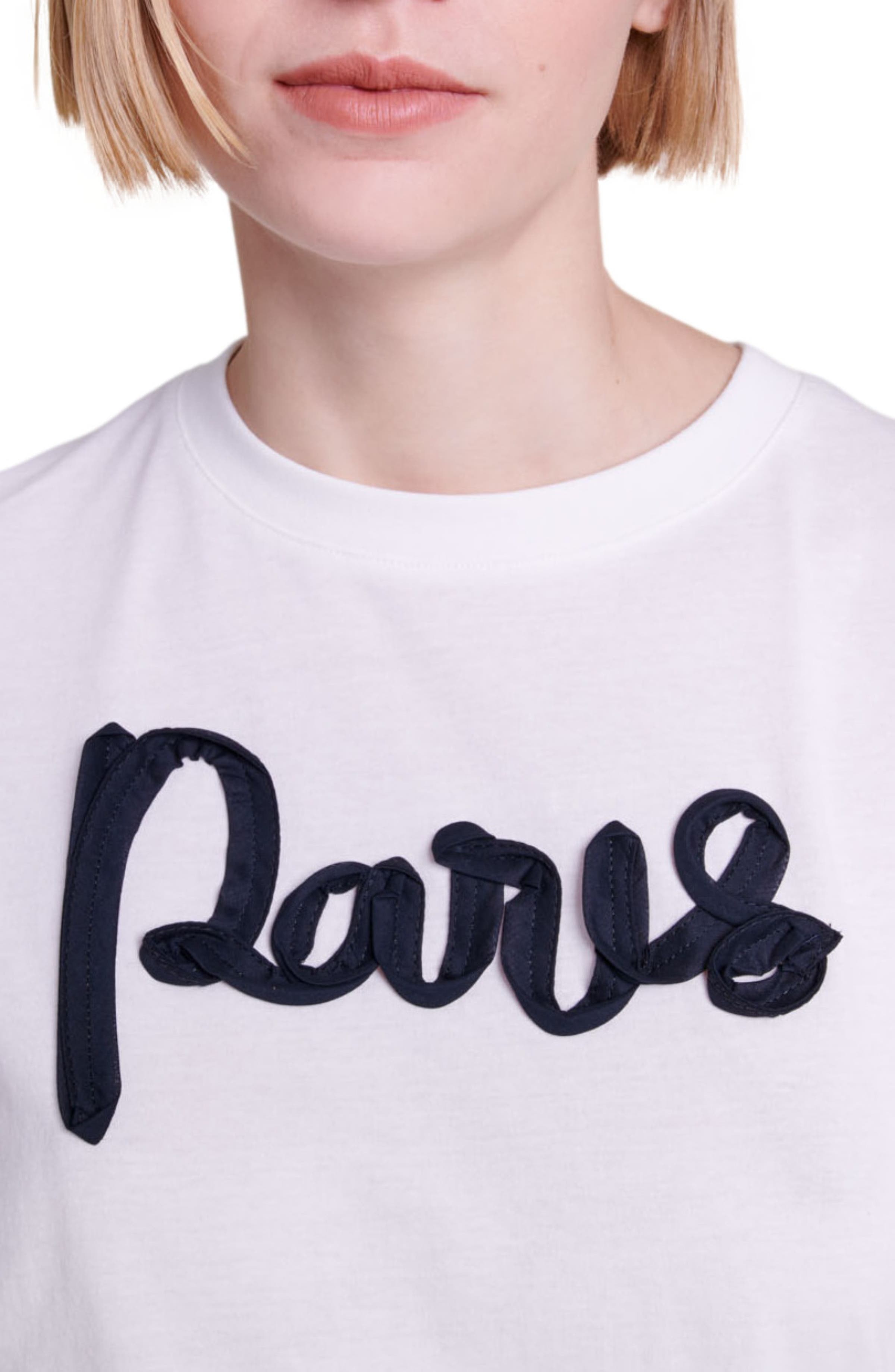 maje Cotton T-shirt in White at Nordstrom - 5