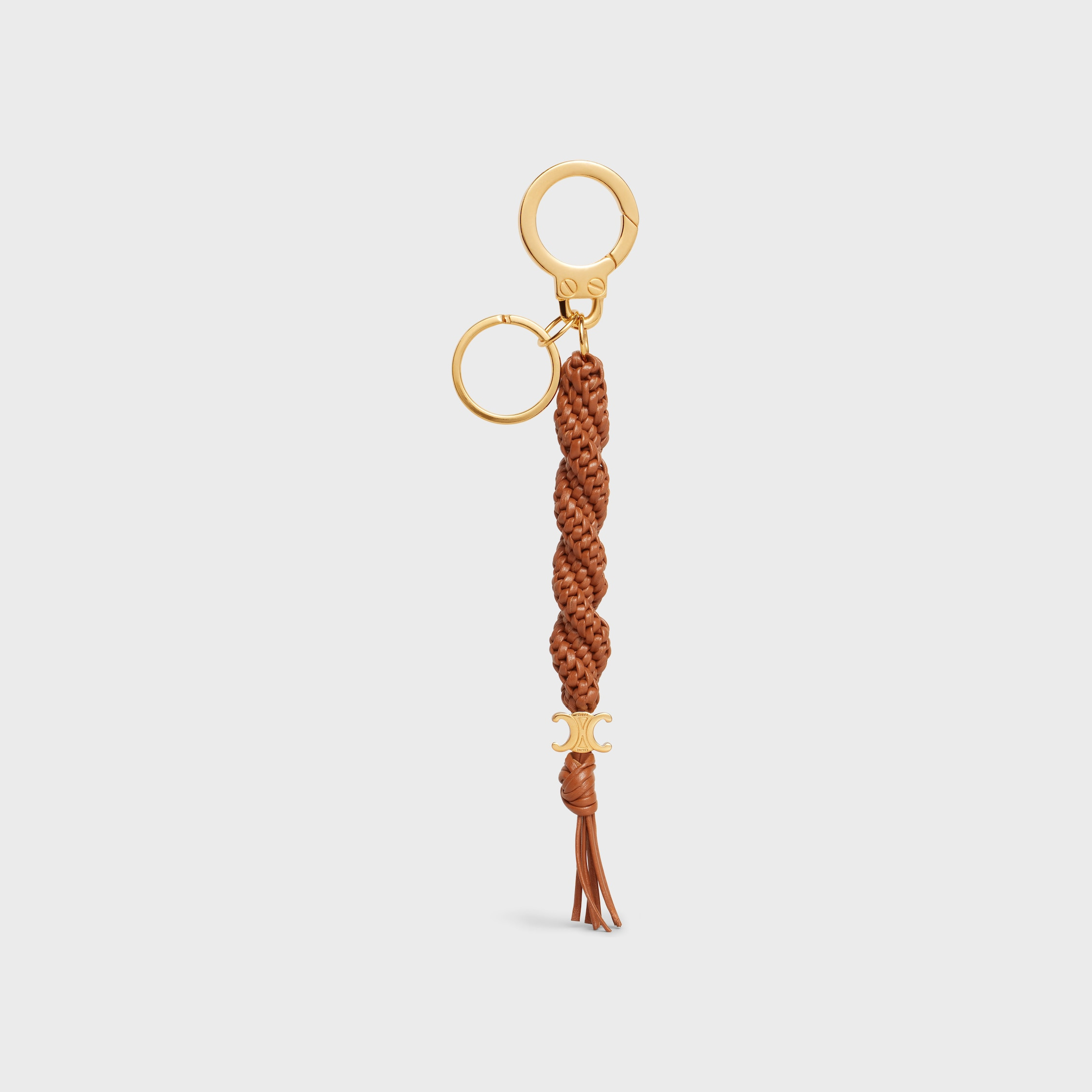 TRIOMPHE SCOUBIDOu KEYRING in smooth calfskin with Gold Finishing - 3