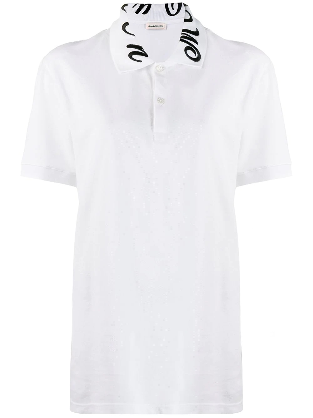 logo embroidered polo shirt - 1