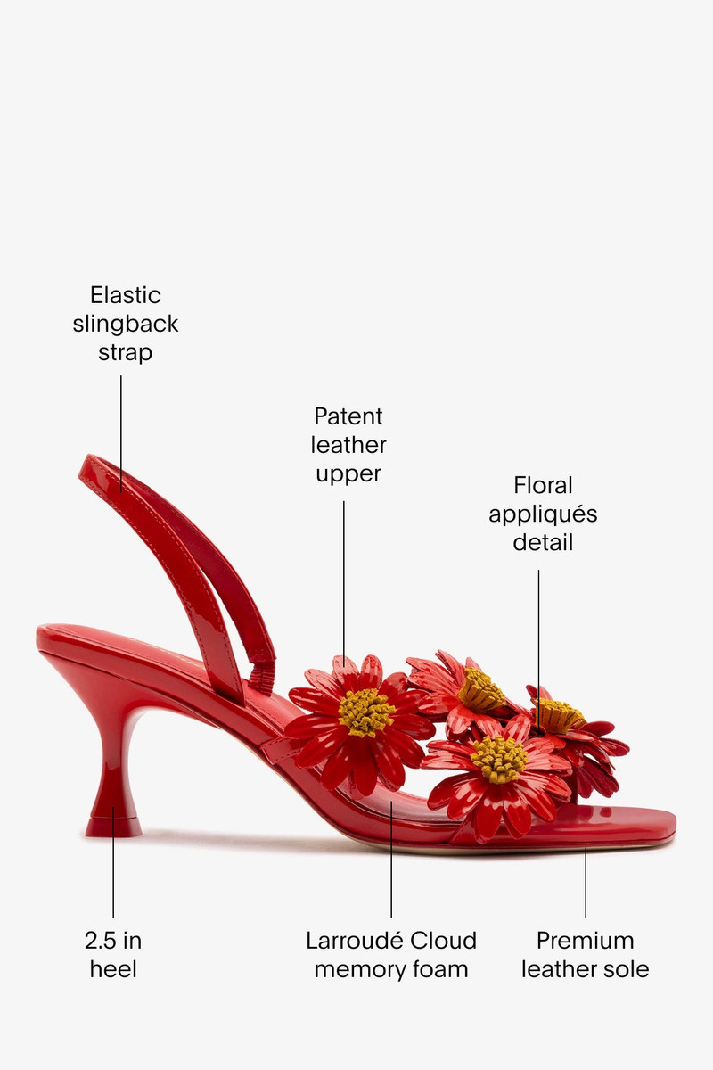 Fiore Sandal Scarlet Patent Leather 5