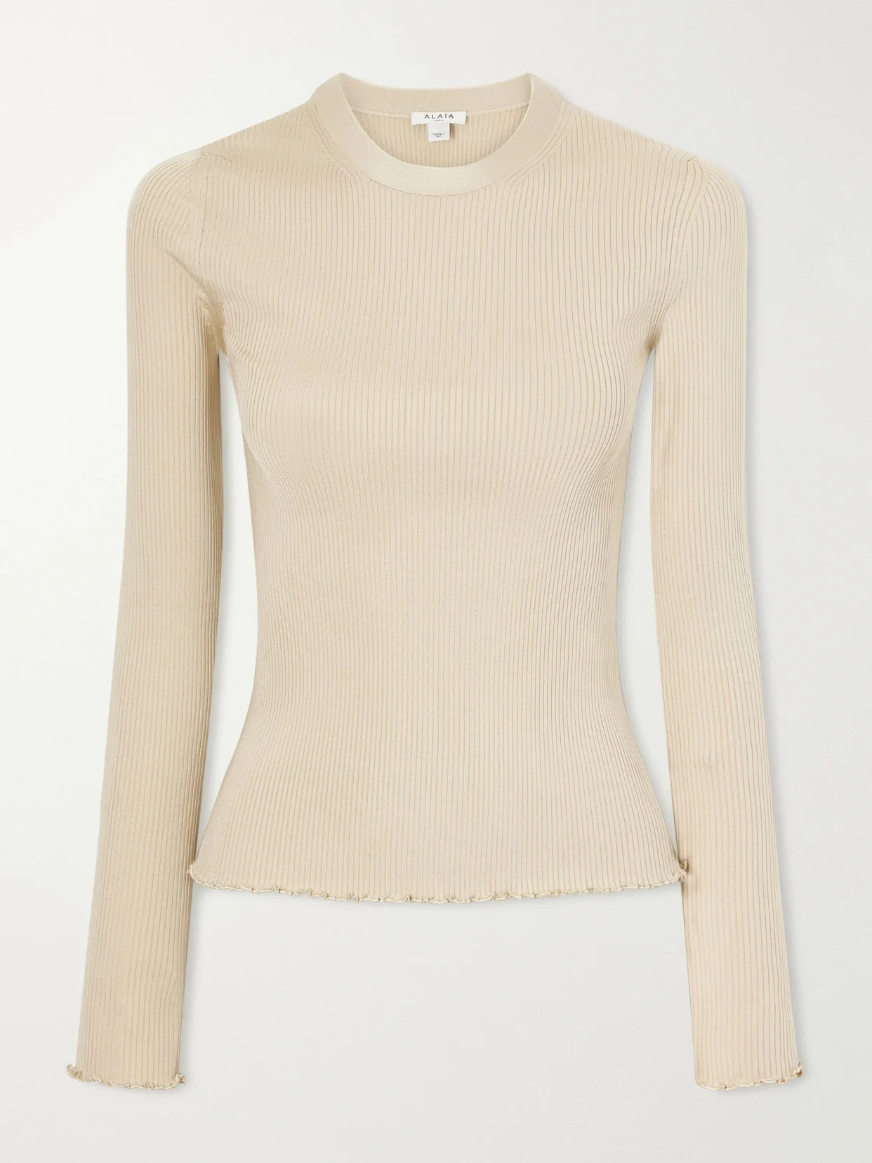Ribbed Silk-blend Top - 1