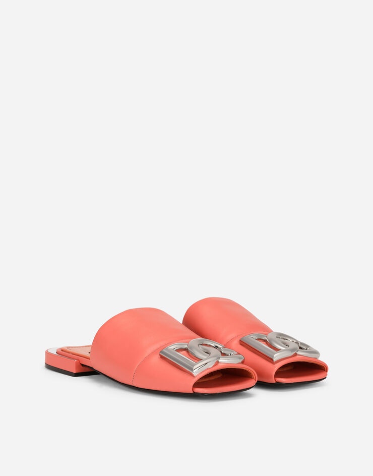 Nappa leather sliders with DG logo - 2