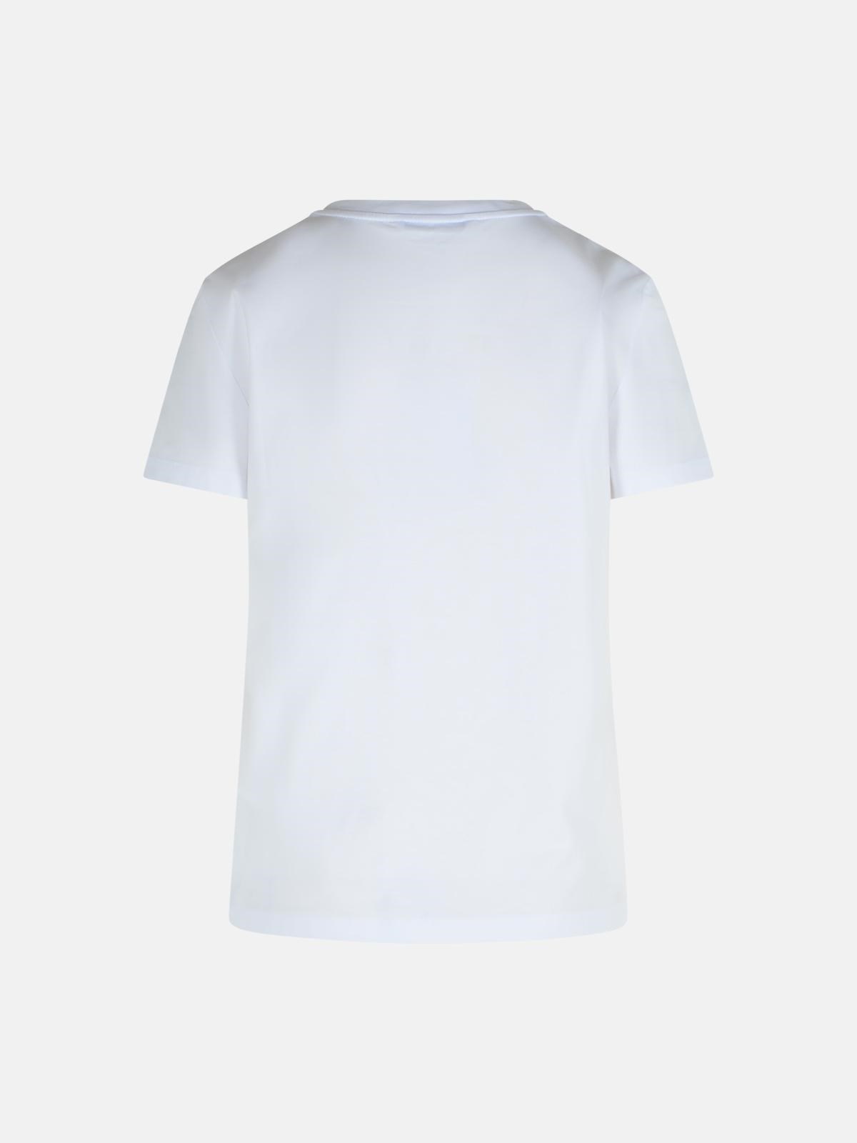 'PAPAYA' WHITE COTTON JERSEY T-SHIRT - 3