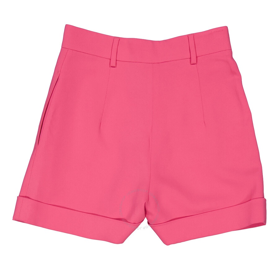 Moschino Ladies Fuschia Turn-Up Brim Tailored Shorts - 2