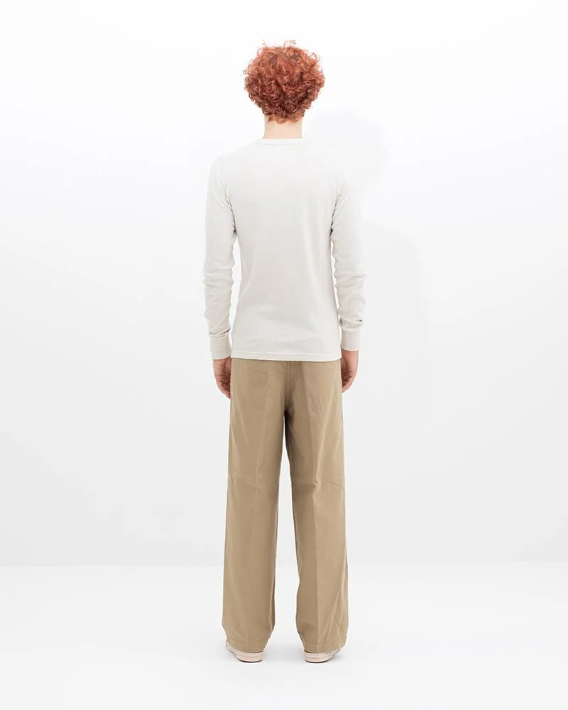 visvim SUBLIG THERMAL CREW L/S IVORY - 0125205009004 | REVERSIBLE