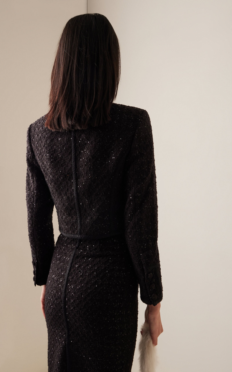 Cropped Bouclé Jacket black 4