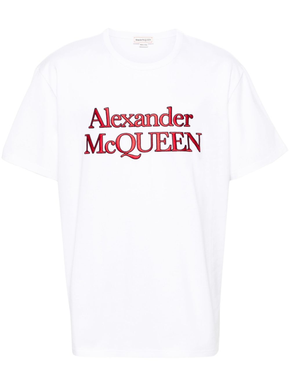 logo-embroidered cotton T-shirt - 1