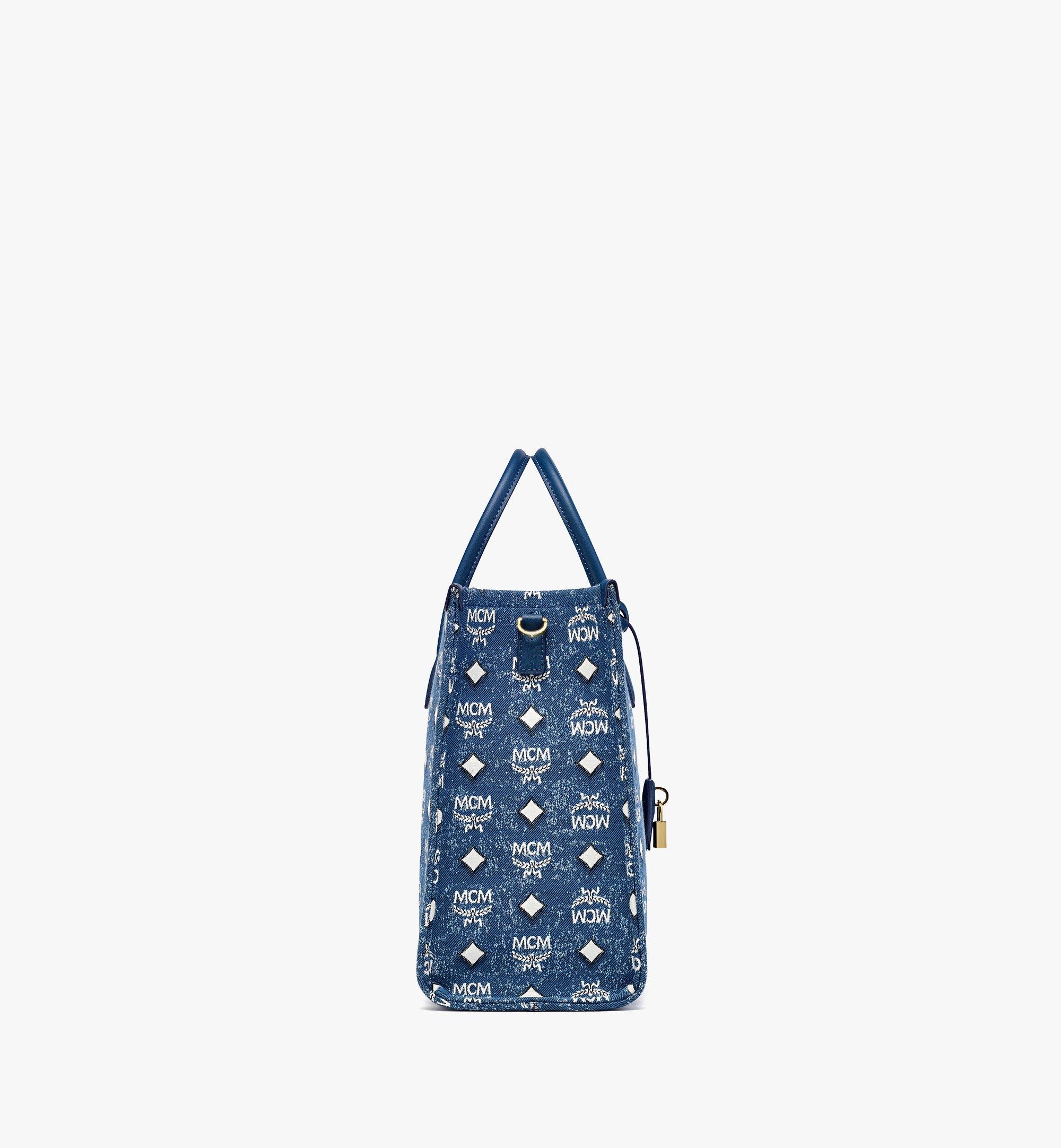München Tote in Vintage Denim Jacquard - 3