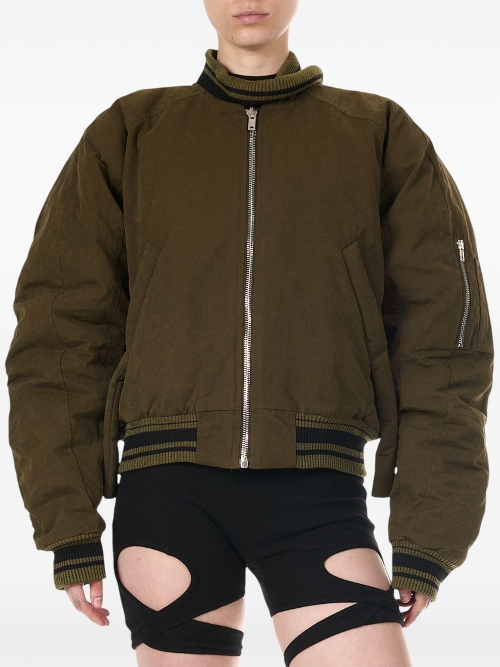 cotton-blend bomber jacket - 5