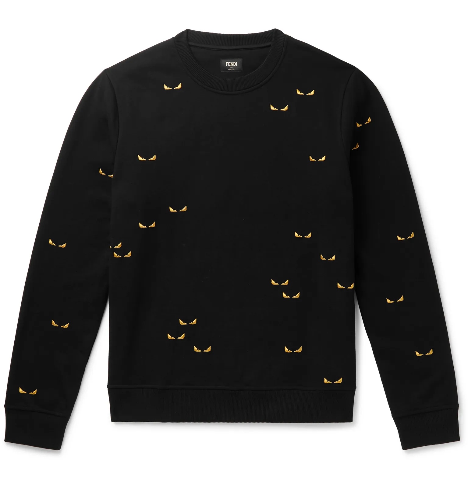 Peekaboo Embroidered Cotton-Jersey Sweatshirt - 1