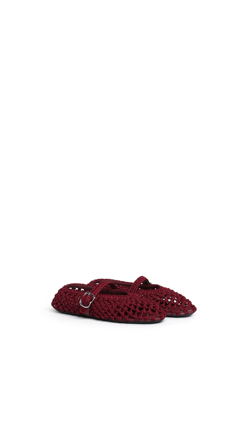 Alaïa BALLET FLATS IN SATIN CORD outlook