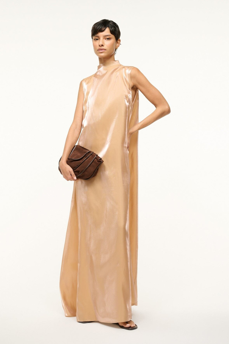 STAUD STAUD ARAYA DRESS ROSE GOLD outlook