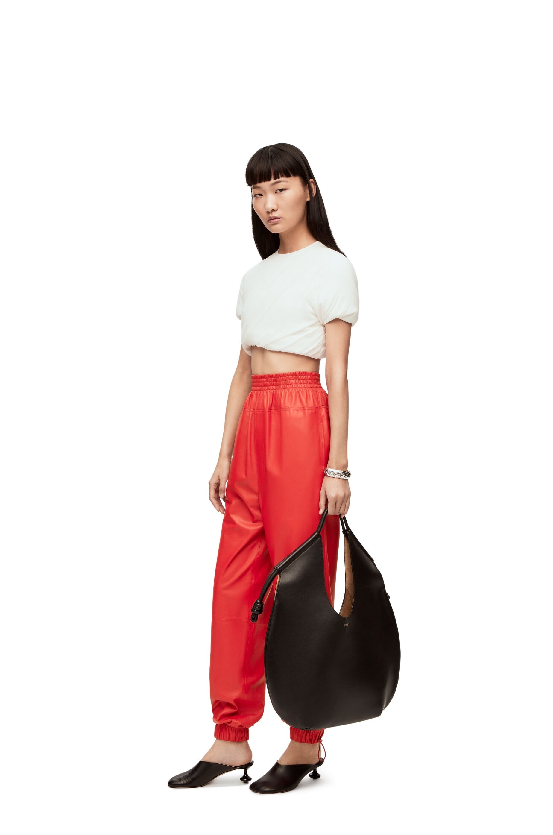 Elasticated trousers in nappa - 2