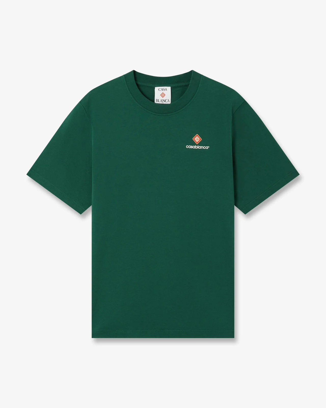 Green Sport Type Short Sleeve T-Shirt | Casablanca Paris - 1