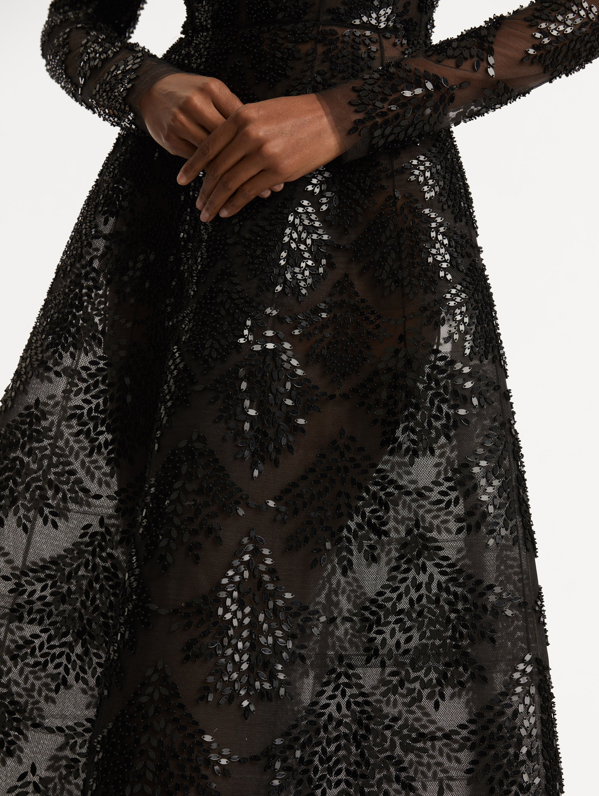 FERN SEQUIN EMBROIDERED GOWN - 5