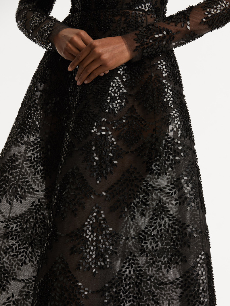 FERN SEQUIN EMBROIDERED GOWN 5