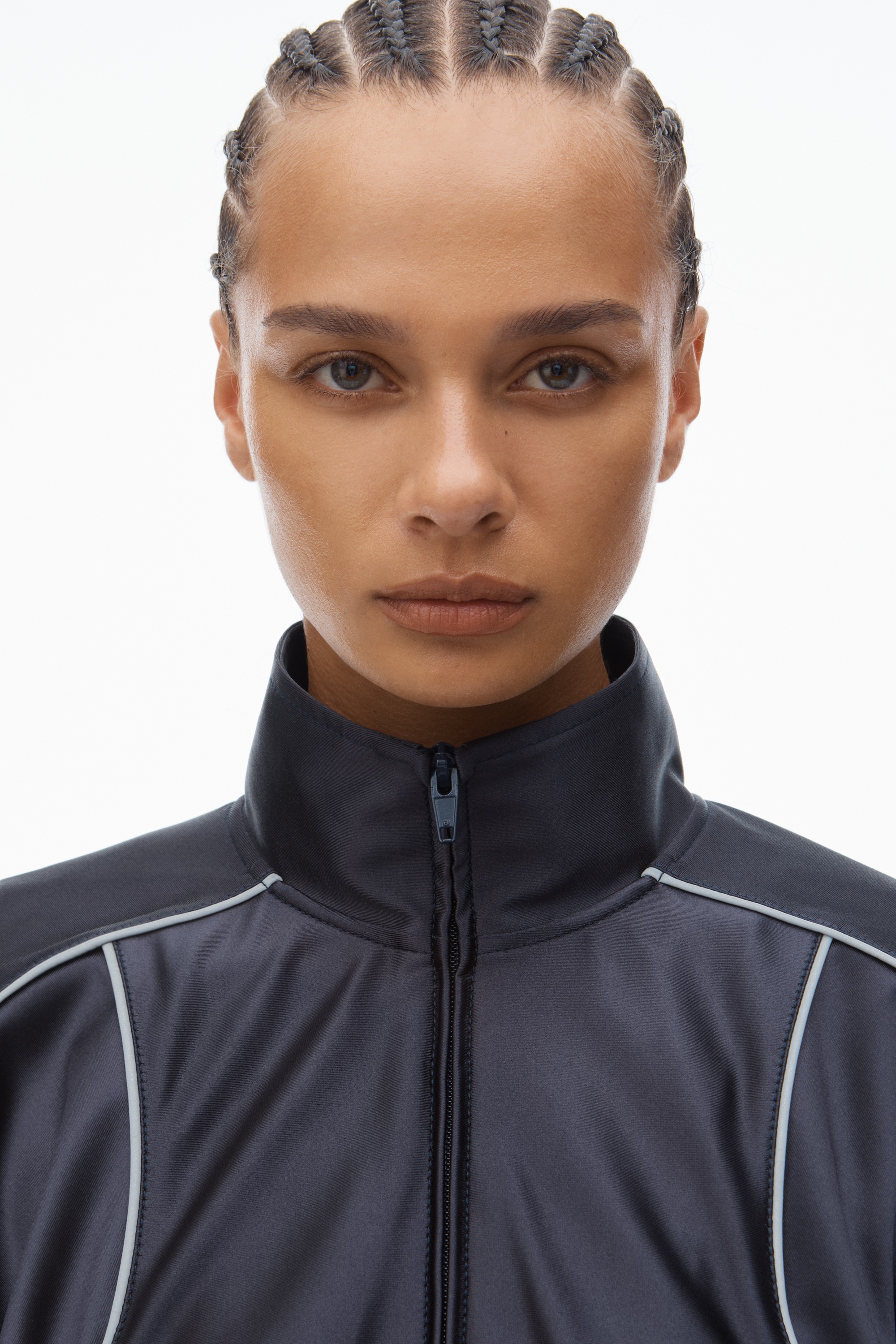 Deconstructed Track Jacket in Satin Faille Jersey - 4