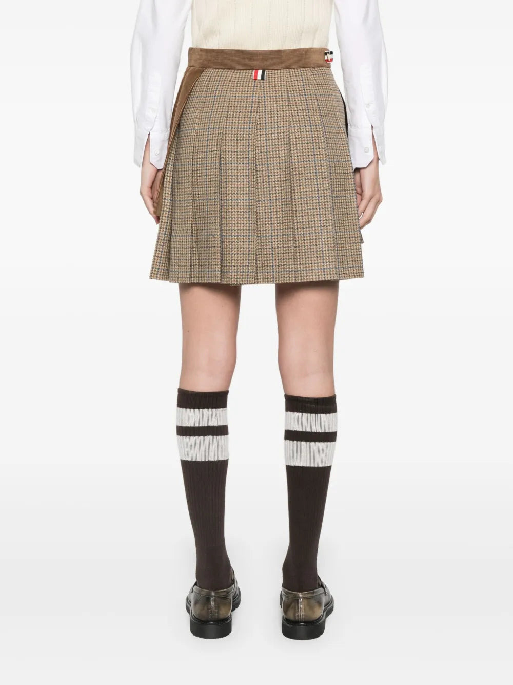 Gunclub Check Cheviot Tweed Pleated Mini Skirt Women - 4