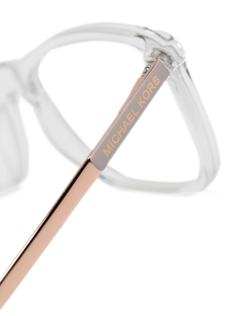 logo-engraved square-frame glasses 3
