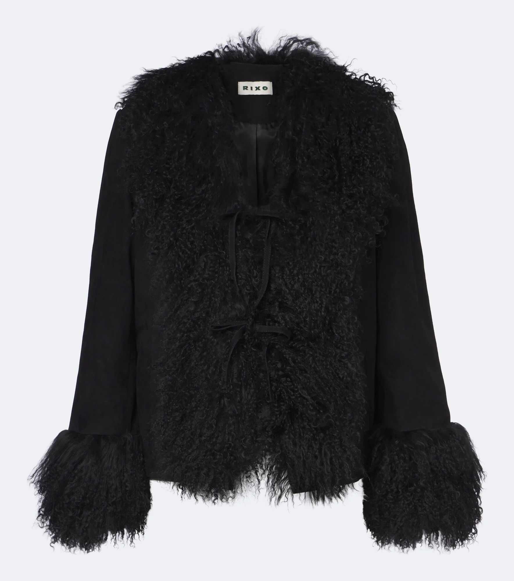 Sammy shearling-trimmed suede jacket - 1