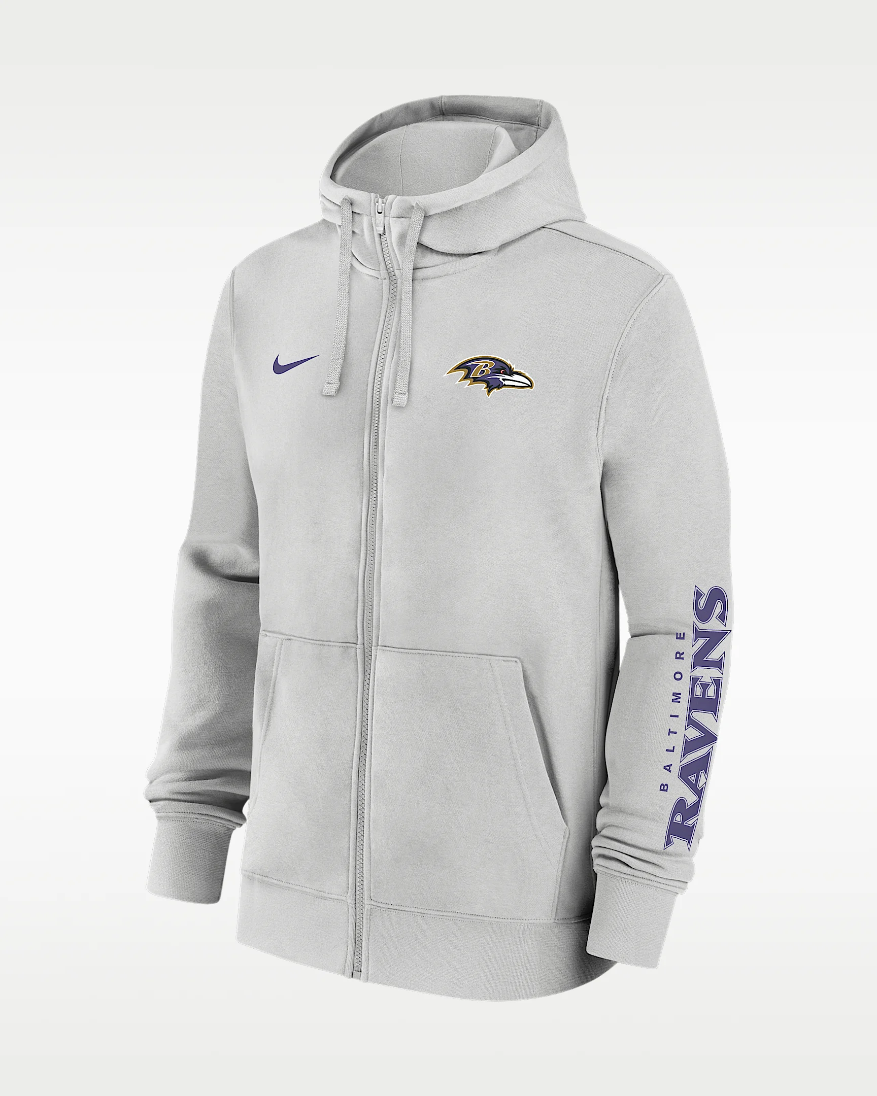 Baltimore Ravens Club Men's Nike NFL Full-Zip Hoodie - 1