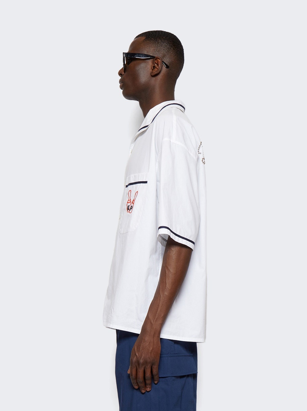 KENZO Elephant Hawaiian Bowling Shirt Off White | thewebster