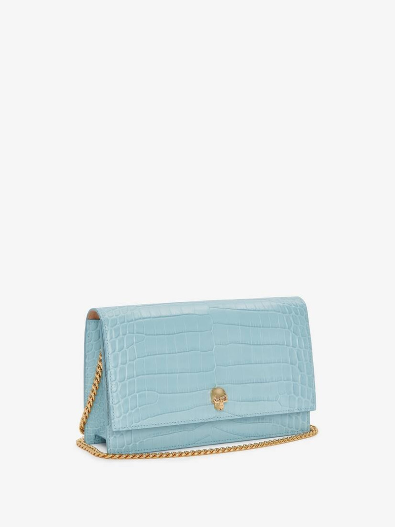 Alexander McQueen Small Skull Bag in Light Blue outlook