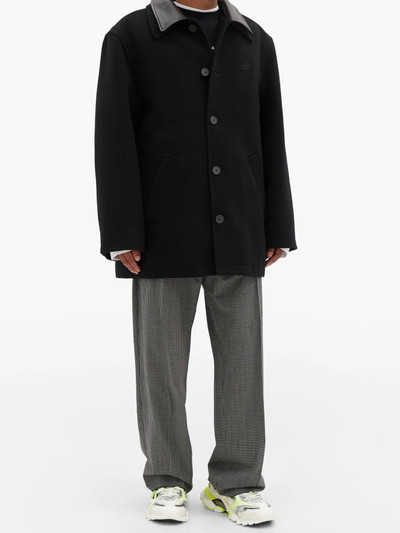 BALENCIAGA Double-collar wool-blend jacket outlook