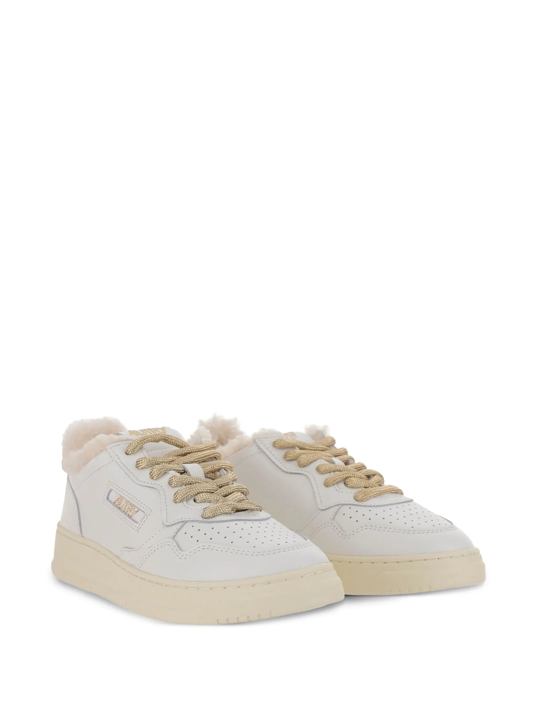 Autry Medalist Shearling-trimmed Leather Sneakers - 5