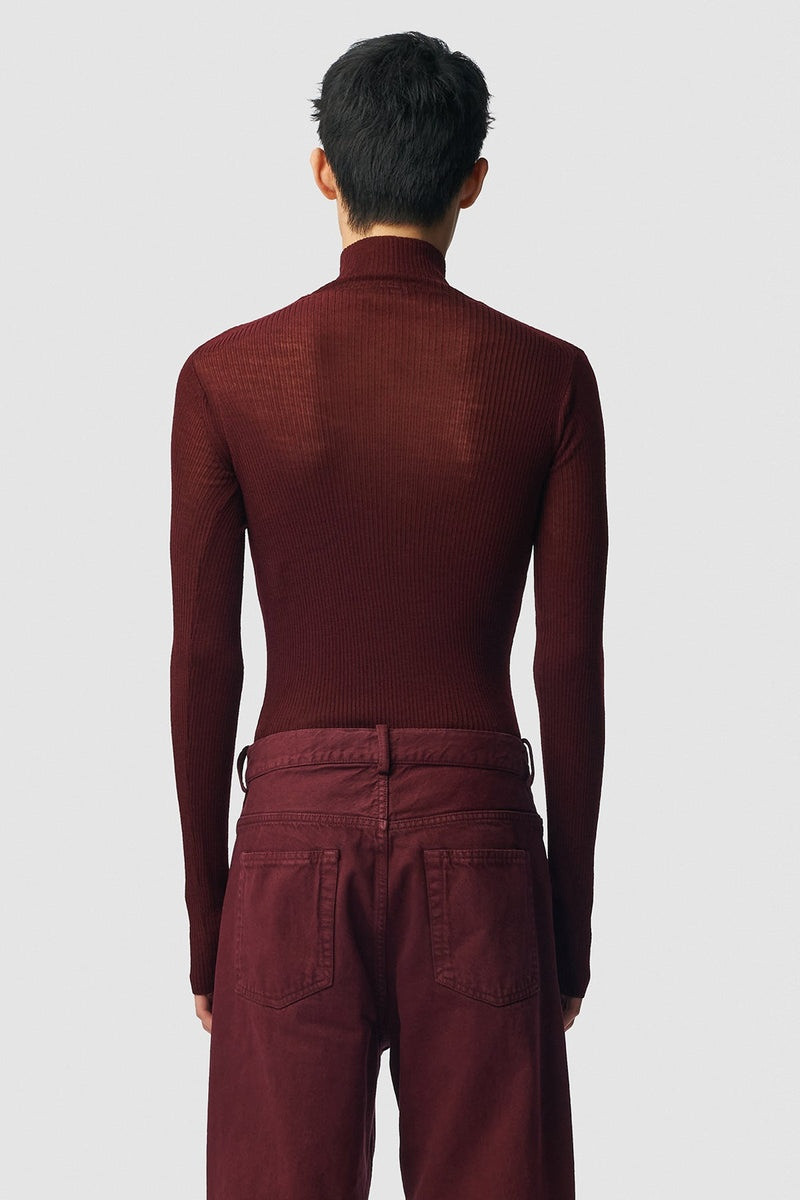 Ann Demeulemeester Bastiaan High Neck Rib Top outlook