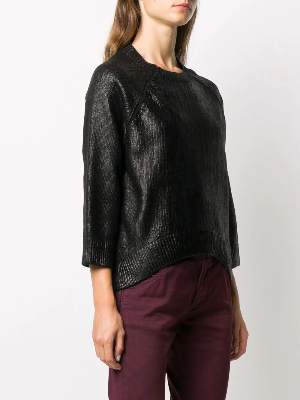 shine effect wool jumpers - 3