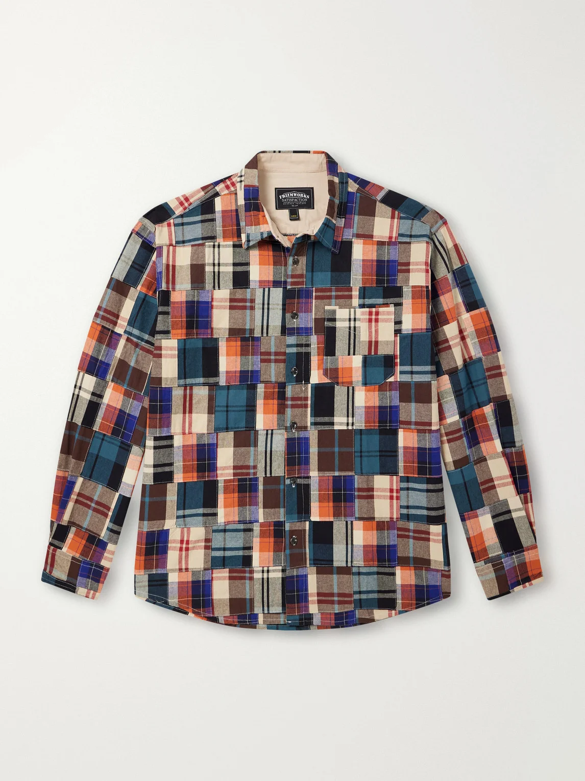Patchwork Checked Cotton Shirt - 1
